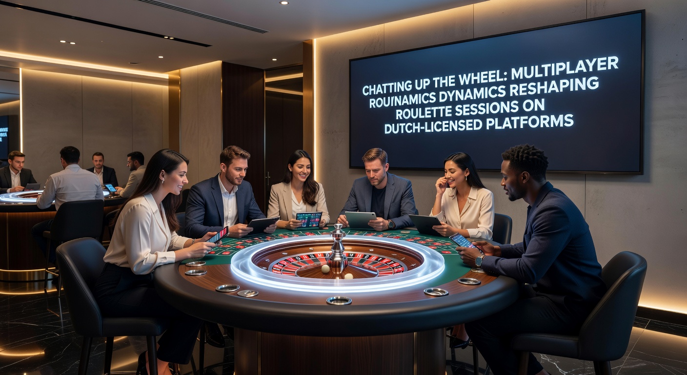 Spelers chatten live tijdens een multiplayer roulette sessie op een Nederlands platform, met het wiel in het midden en chatballonnen zichtbaar