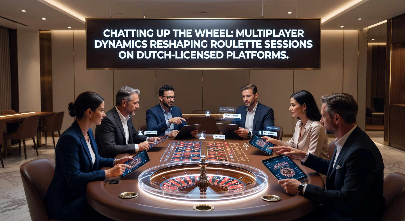 Close-up van een live chatvenster in multiplayer roulette, met spelers die strategieën delen en het draaiende wiel op de achtergrond