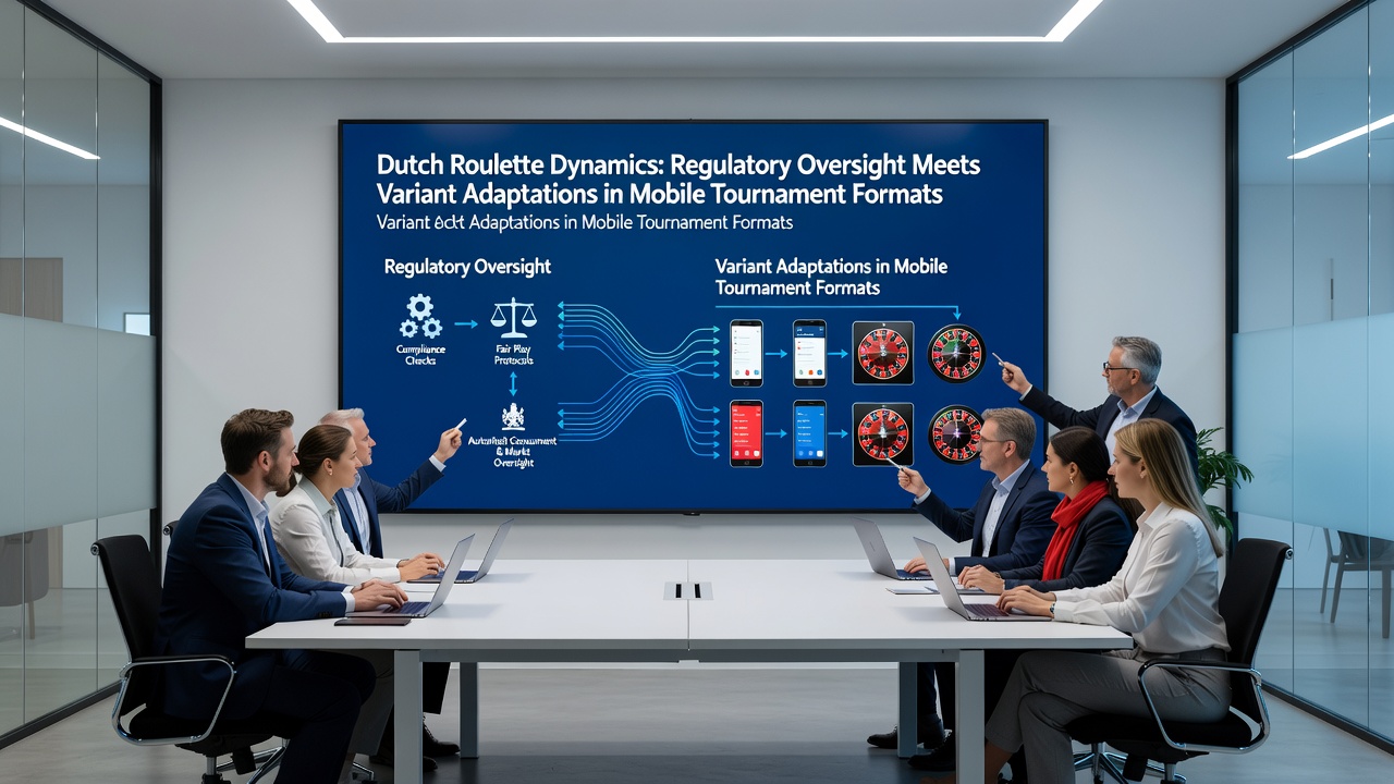 Mobiele interface van een roulette toernooi met variant aanpassingen en leaderboard weergave