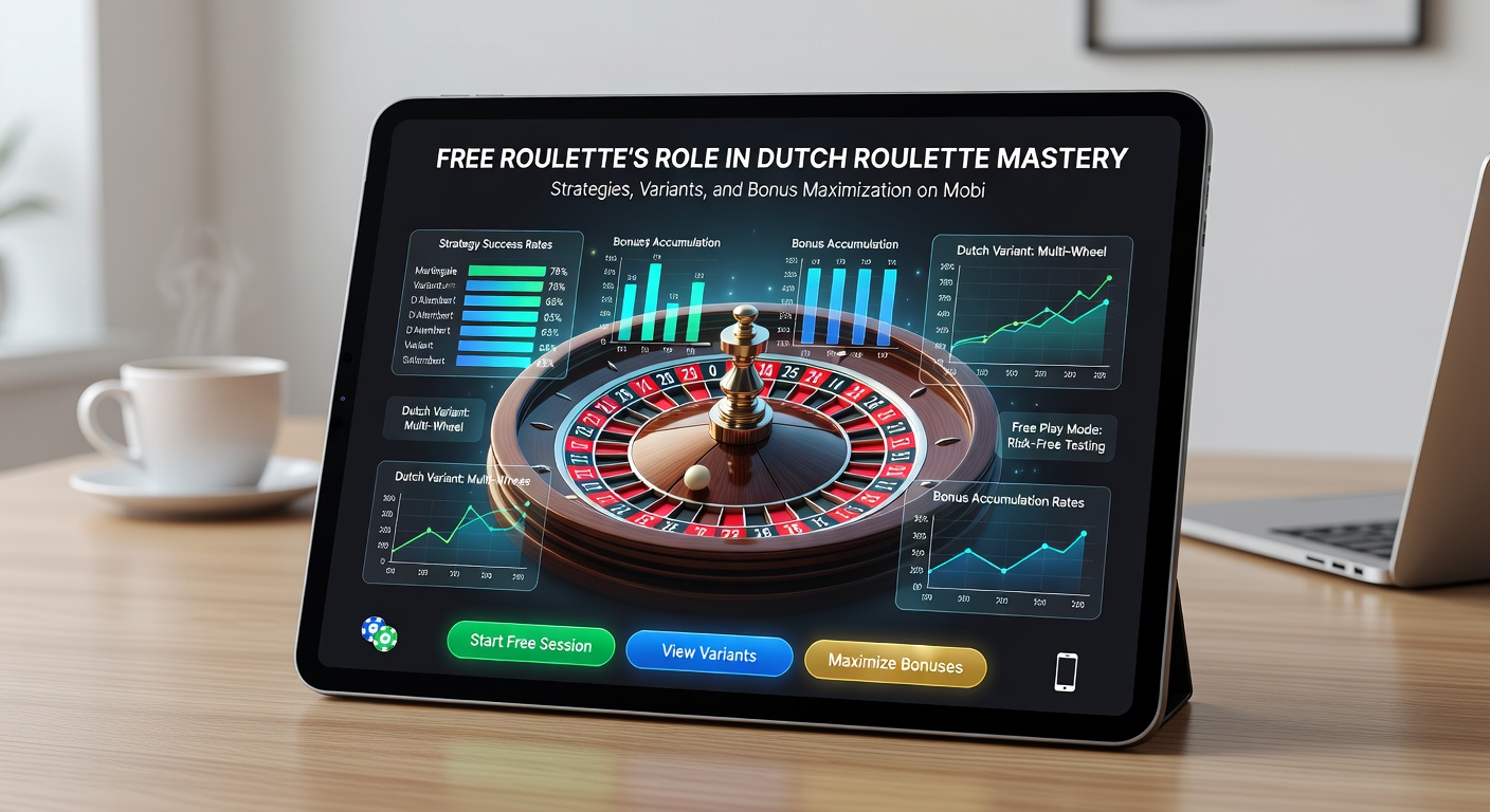 Mobiel scherm met Franse roulette-variant in free modus, inclusief bonus-acties en strategie-hulpmiddelen