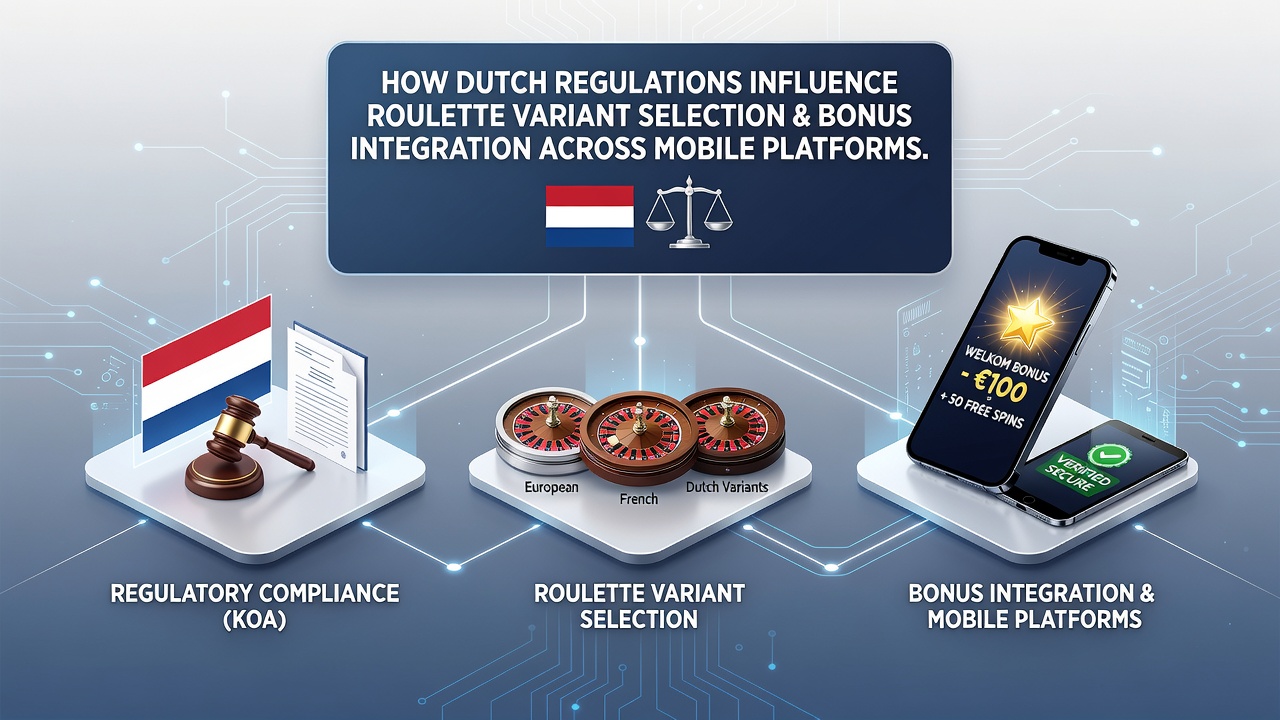 Gebruikersinterface van mobiele roulette met bonusregels en variantfilters