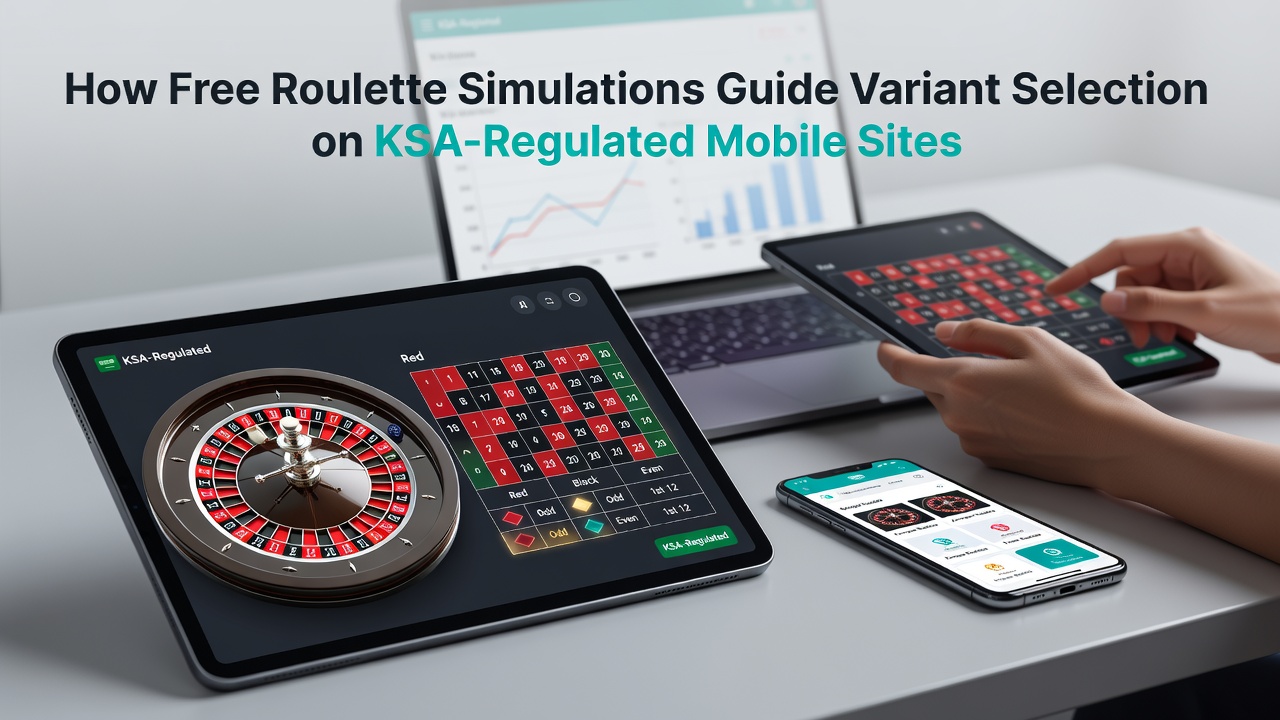 Mobiele interface met roulette simulatie resultaten en variantselectie