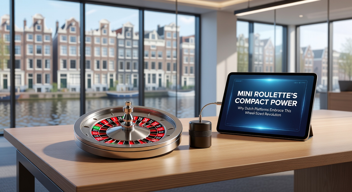 Mini roulette wiel met compacte 13-nummers indeling in actie op een Nederlands online casino platform