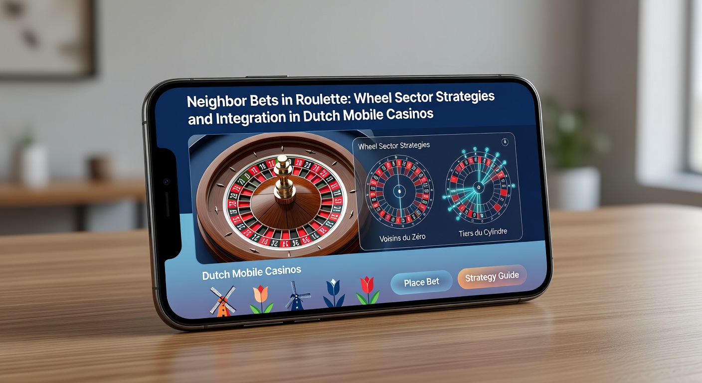 Mobiel scherm van een Nederlands casino-app met neighbor bets menu geopend op een live roulette tafel