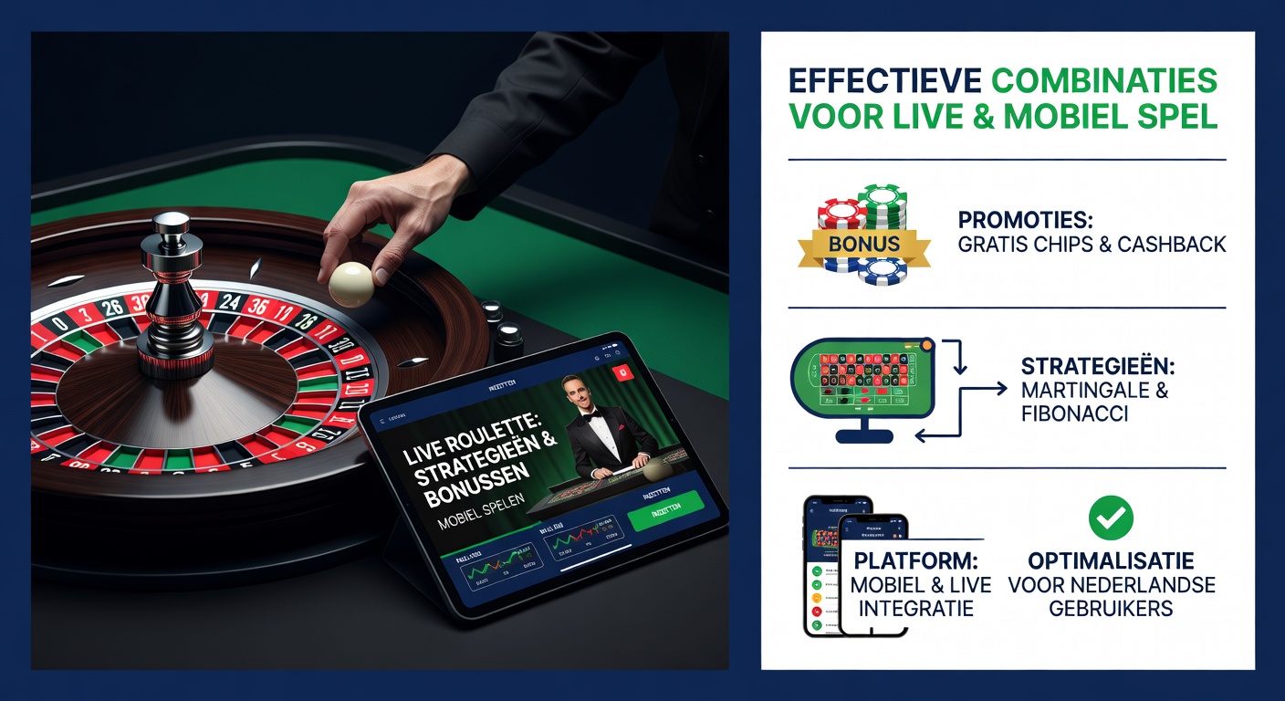 Schermafbeelding van een Nederlandse online casino interface met roulette tafel en promotie banner voor bonussen tijdens live spel
