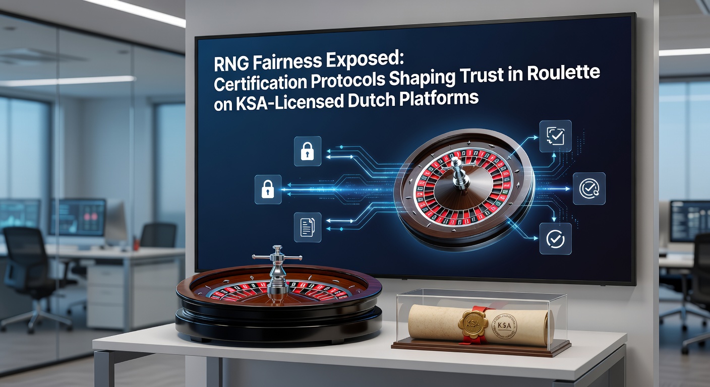 Grafiek die RNG-certificeringsprocessen illustreert voor online roulette op Nederlandse platforms, met focus op onafhankelijke audits en testresultaten