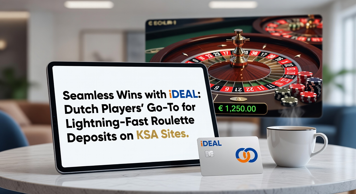 Nederlandse speler maakt een snelle iDEAL-storting voor roulette op een KSA-gelicenseerd platform, met het wiel in actie op het scherm