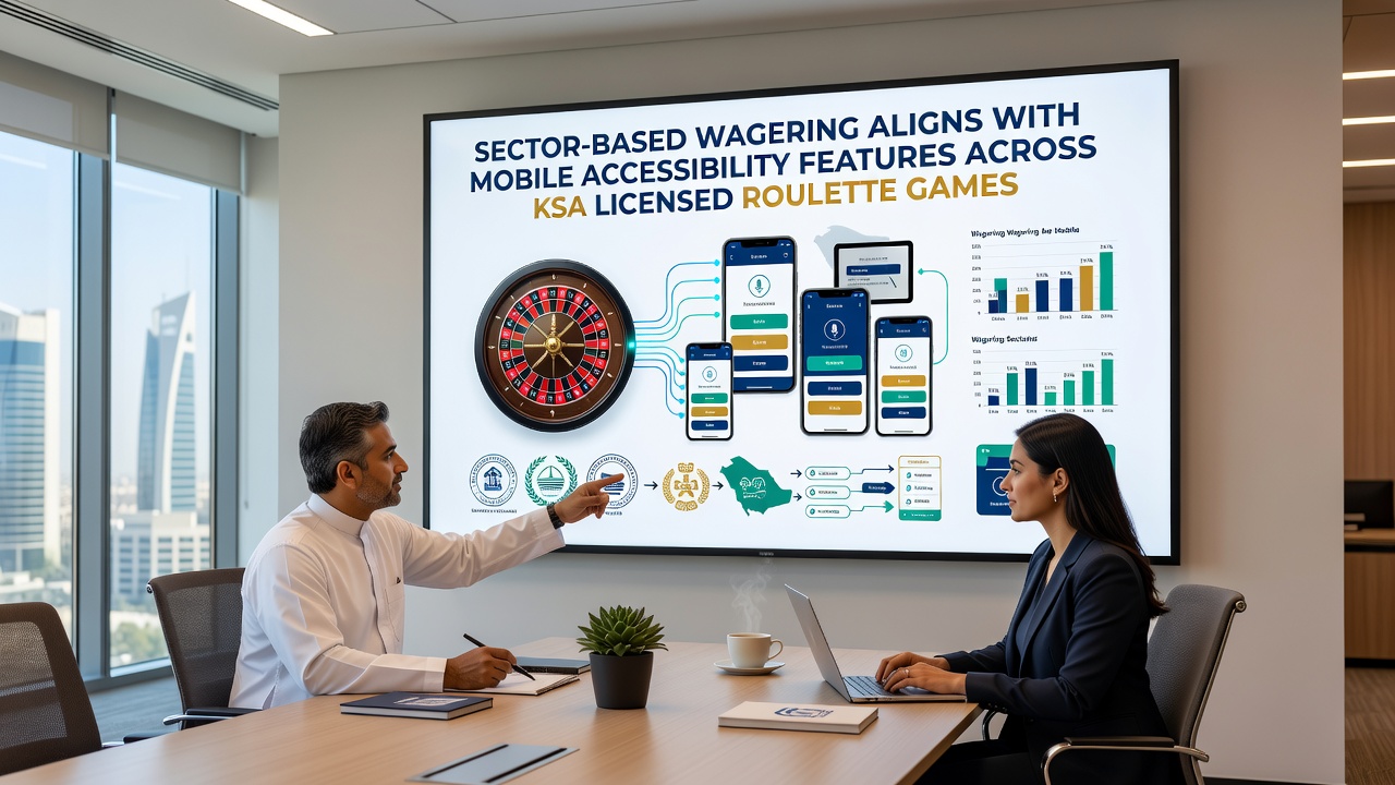 Mobiele interface met sectorale inzetopties in een KSA-gelicentieerd roulette spel