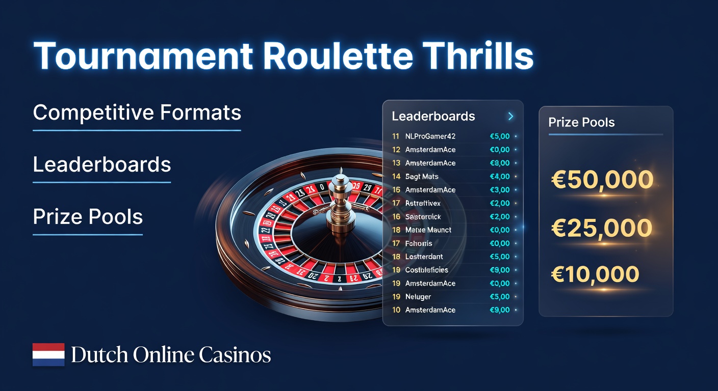 Spannende roulette toernooi actie met spelers aan een leaderboard op een Nederlands online casino platform